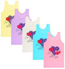5 Mädchen Unterhemden HERZ