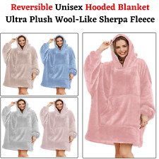 Hoodie Decke übergroß schweres Plüschtier Sherpa Fleece riesiges Kapuzenpullover Erwachsene