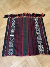 Zwei alte Kelim Satteltaschen saddle bags Nomaden Wandbehang 138x114, 140x30 cm