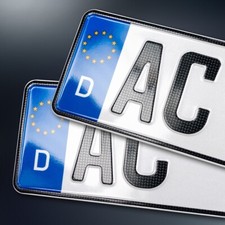 2 CARBON Kfz Kennzeichen |