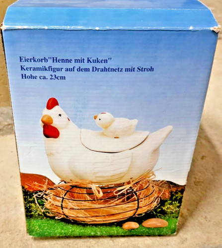 Eierkorb henne mit küken - eierkorb,