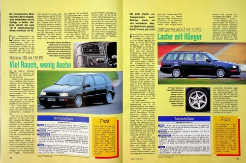 Sport auto 1994 golf iii - auto, 02/1994