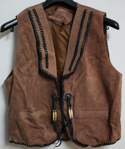Wildleder weste western - wildleder,