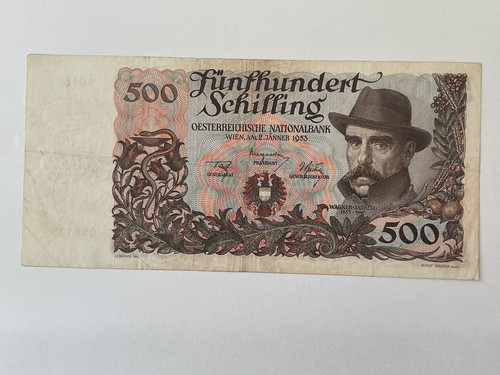 500 schilling banknote 1953 - schilling,