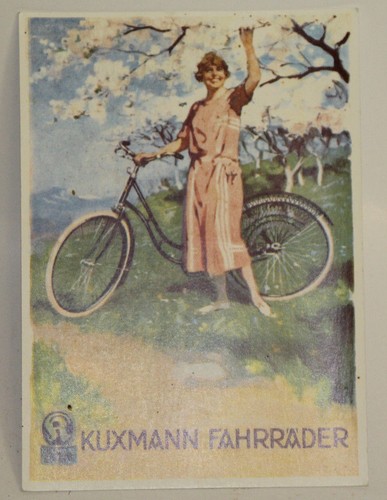 Postkarte fahrrad ungelaufen - postkarte,