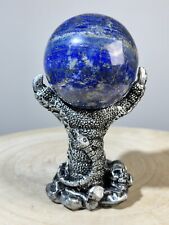 Echte blaue Lapislazuli-Kugel 360g (61mm) mit Halter aus Badakhshan, Afghanistan