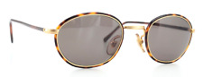 CUTLER AND GROSS Vintage Sonnenbrille 0394 Gold Braun Tortoise Oval Panto 90s UK