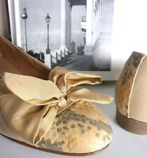 LADYSTAR Damen Ballerinas Pumps flach Schuhe 90er TRUE VINTAGE 90s satin apricot