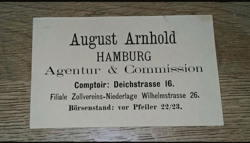 Alte hamburger visitenkarte - alte,