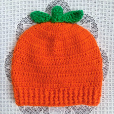 HERVORRAGENDE ORANGE Handarbeit 6-12 Monate gehäkelt Baby Beanie Mütze