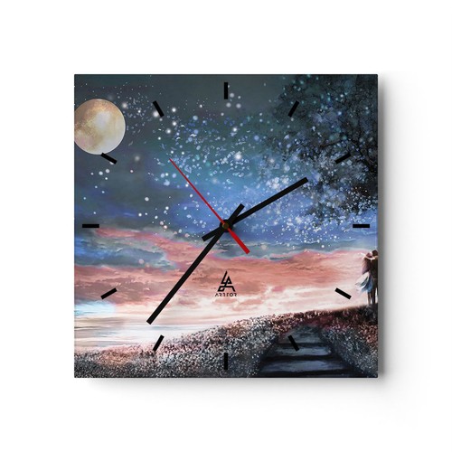 Modern wanduhr 40x40cm quadrat - 40x40cm,