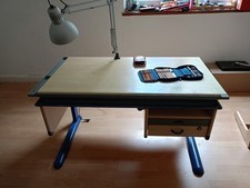 Schüler Schreibtisch Buche/blau vermutlich PAIDI