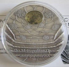 Palau 10 Dollars 2015 Famous Opera Crystal Metropolitan Opera 2 Oz Silber