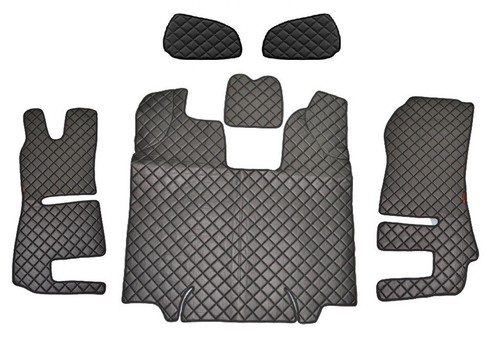 Schwarzes eco leder türpanel - schwarzes, eco-leder