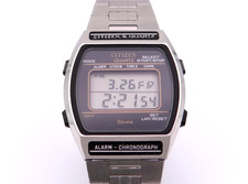 Citizen Seven Alarm Chronograph 9500-083041 Retro Digital LCD Unisex Ø 34x37mm