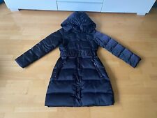 HALLHUBER DAUNENMANTEL MANTEL SCHWARZ ABNEHMBARE KAPUZE ENTENDAUNE GR 34/XS TOP