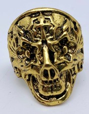 Ring mit Totenkopf Maske Schmuck Skull Symbol Gothik Geschenk Schädel Rocker