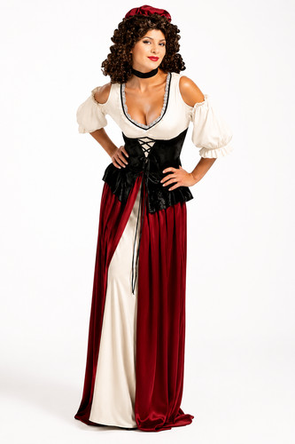 Barmädchen kostüm damen rot - barmädchen,