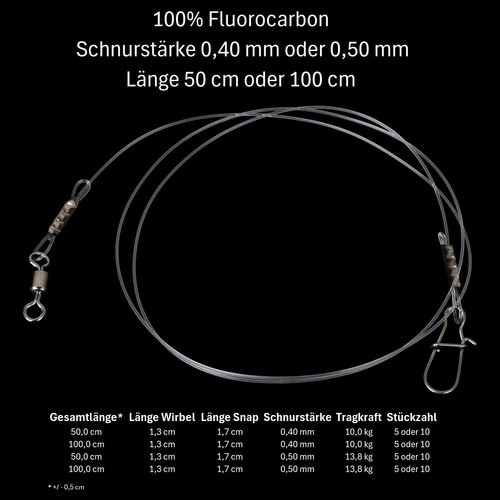 100 fluorocarbon vorfach - 100%,