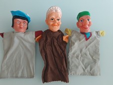 3  Alte Vintage Kasper Kasperle Theater Handpuppen