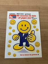 Aufkleber Sticker tv14 Auto tauschen alt gegen neu Smilie Gewinnspiel - ca. 2002