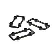 3x Lego Grid Bar 1x6x3 Black