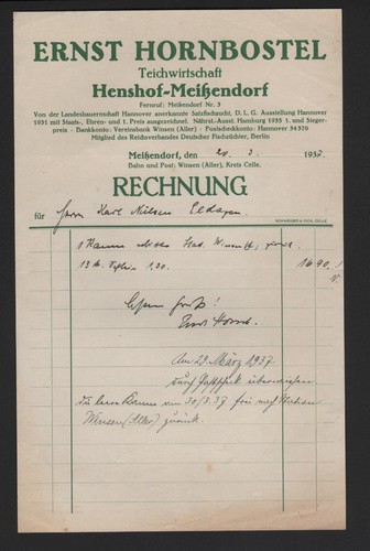 Henshof meißendorf rechnung - henshof-meißendorf,,