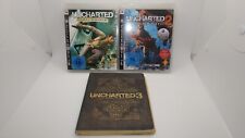 PS3 Playstation 3 Uncharted 1-3 Set Lot