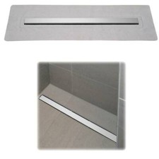 Schütte 80cm Duschrinne Edelstahlabdeckung Ablauf Dusche Dusch Rinne Komplettset