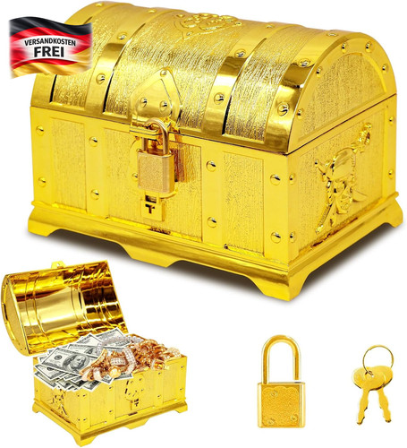 Kinder schatzkiste mit schloss - kinder,