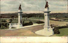 US Vintage Postcard 1907 PITTSBURG PA Highland Park Entrance Amerika America AK