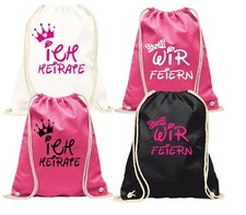 Junggesellinnenabschied JGA Disney Hipster Rucksack Tasche Beutel Jute Braut 