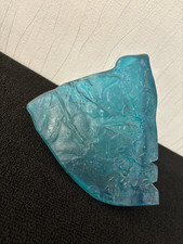 Skulptur Maske Citroen Bernard IN Glas Daum Frankreich Signiert