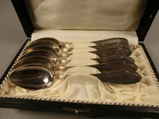 WMF Besteck 90er,  6 Kaffeelöffel im Etui Art Deco, um 1930 Tauberbischofsheim