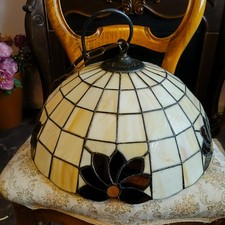 Tiffany  Style Lampe  Hängeleuchte, Glas ,   40cm, Handarbeit