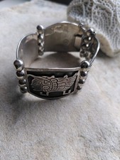 schweres Armband Silber Hecho Mexico signiert JHP Iguala GRO