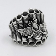 Faravahar Parsi Ahura Mazda God Zoroastrian Flügel Damen Girl Sie 925 Silberring