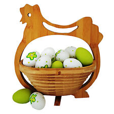 Huhn Eierkorb Obstschale Klappschale 30x30cm Brot Obst Osterkorb Topfuntersetzer