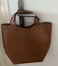 ZARA HOBO Bag Büffel-Leder braun 