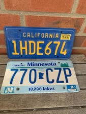 2x Original US Auto Kennzeichen Nummernschild USA ?? California/Minesota