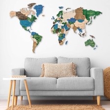 3D Holz-Puzzle Weltkarte mit