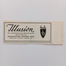 1938 Illusion Georg Dralle, Blütentropfen Parfüm, Werbeanzeige, Werbung Reklame