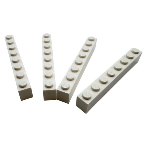 Lego stein 1x8 - 4x, weiß
