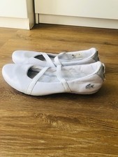 Lacoste Damen Schneaker Ballerina Gr.40,5 Leder Weiß
