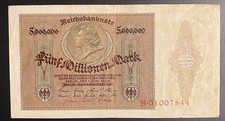 Banknote 5 Millionen Mark 1923