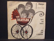 THE BEATLES  7" :  AIN'T SHE SWEET / CRY FOR A SHADOW = 1965  AMIGA 450 466