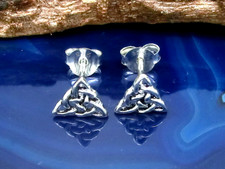 Keltischer Knoten 925 Echt Silber Ohrstecker dreieckig 2 Stück Ohrringe Kelten