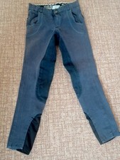 Reithose Kinder, Gr. 146, Dunkelblau, Voll Besatz