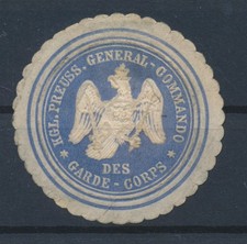 840768) DR Siegelmarke kgl. pr. Generalkommando des Garde Corps 