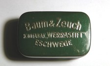 alte Blechdose Kautabak Baum & Zeuch Eschwege Kautabakdose, fast wie neu